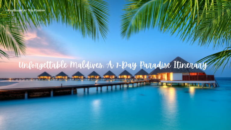 Unforgettable Maldives: A 7-Day Paradise Itinerary